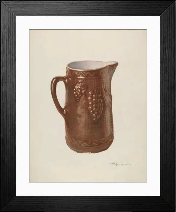 Framed Print : Pitcher, 1940. Creator: Carl Buergerniss Framed Print : Pitcher, 1940. Creator: Carl Buergerniss