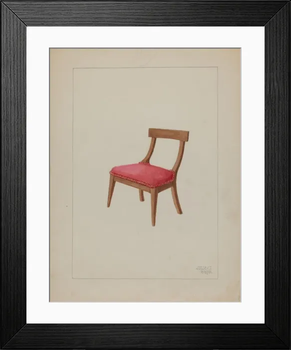 Framed Print : Doll Chair, c. 1936. Creator: Julie C Brush Framed Print : Doll Chair, c. 1936. Creator: Julie C Brush