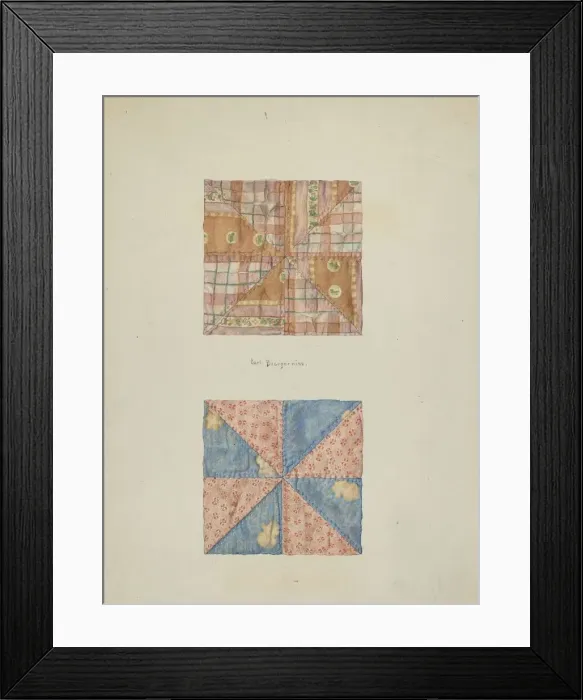 Framed Print : Squares of Patchwork, 1939. Creator: Carl Buergerniss Framed Print : Squares of Patchwork, 1939. Creator: Carl Buergerniss