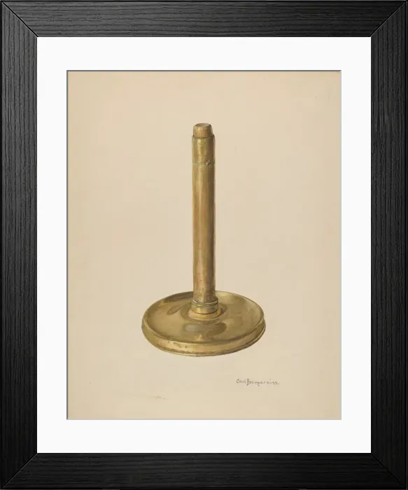 Framed Print : Candlestick, 1935 / 1942. Creator: Carl Buergerniss Framed Print : Candlestick, 1935 / 1942. Creator: Carl Buergerniss