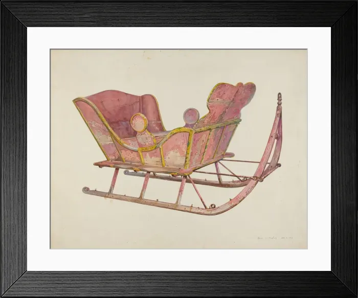 Framed Print : Sleigh, 1935 / 1942. Creator: Amos C. Brinton Framed Print : Sleigh, 1935 / 1942. Creator: Amos C. Brinton