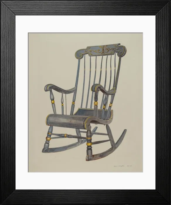 Framed Print : Rocking Chair, 1935 / 1942. Creator: Amos C. Brinton Framed Print : Rocking Chair, 1935 / 1942. Creator: Amos C. Brinton