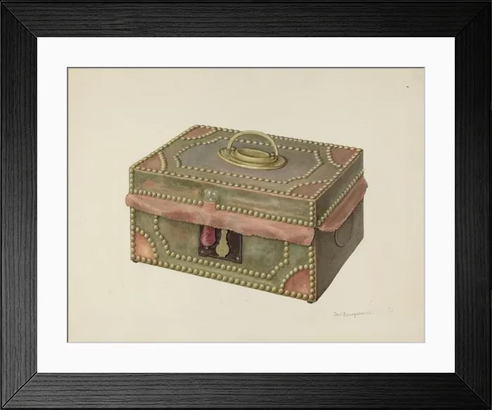 Framed Print : Chest or Trunk, 1938. Creator: Carl Buergerniss Framed Print : Chest or Trunk, 1938. Creator: Carl Buergerniss