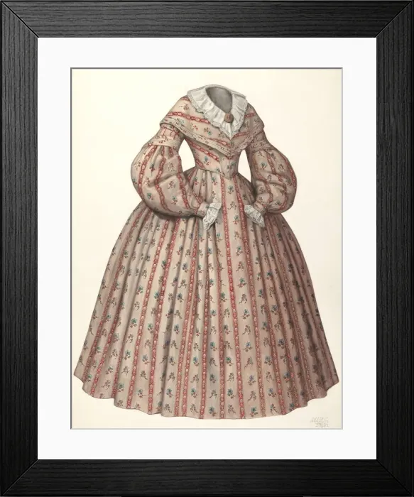 Framed Print : Dress, 1935 / 1942. Creator: Julie C Brush Framed Print : Dress, 1935 / 1942. Creator: Julie C Brush
