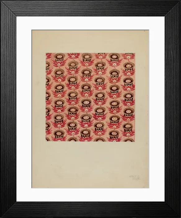 Framed Print : Printed Cotton, c. 1937. Creator: Julie C Brush Framed Print : Printed Cotton, c. 1937. Creator: Julie C Brush