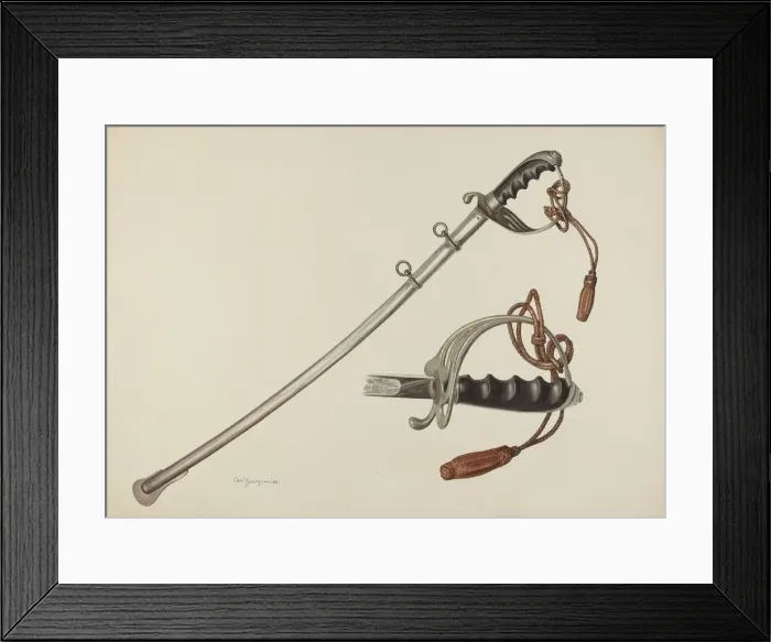 Framed Print : Sabre, 1942. Creator: Carl Buergerniss Framed Print : Sabre, 1942. Creator: Carl Buergerniss