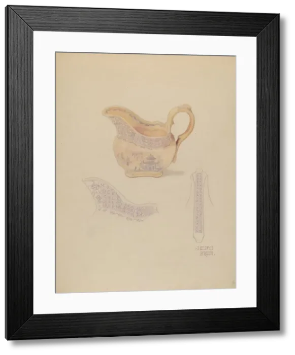 Framed Print : Cream Pitcher, c. 1936. Creator: Julie C Brush Framed Print : Cream Pitcher, c. 1936. Creator: Julie C Brush
