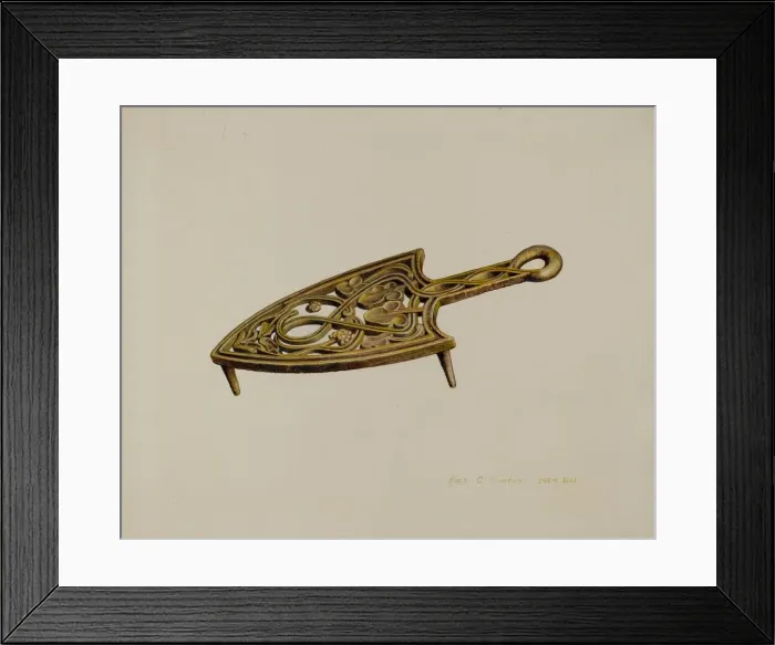Framed Print : Flat Iron Stand, c. 1939. Creator: Amos C. Brinton Framed Print : Flat Iron Stand, c. 1939. Creator: Amos C. Brinton