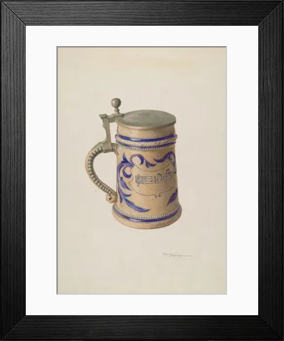 Framed Print : Beer Mug, c. 1939. Creator: Carl Buergerniss Framed Print : Beer Mug, c. 1939. Creator: Carl Buergerniss