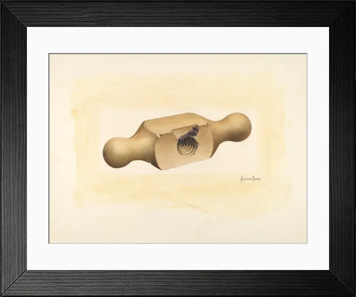 Framed Print : Bishop Hill: Wooden Screw Cutter, c. 1939. Creator: H. Langden Brown Framed Print : Bishop Hill: Wooden Screw Cutter, c. 1939. Creator: H. Langden Brown