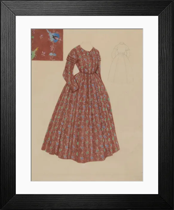 Framed Print : Dress, c. 1935. Creator: Julie C Brush Framed Print : Dress, c. 1935. Creator: Julie C Brush