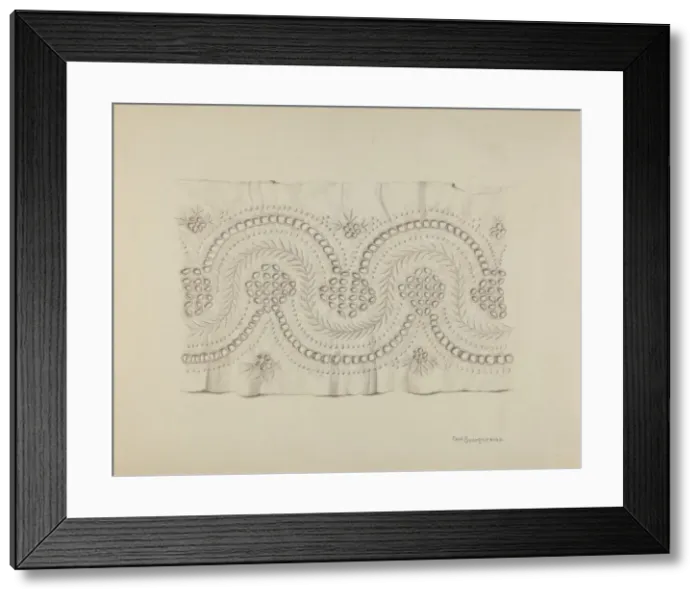 Framed Print : English Embroidery, 1935 / 1942. Creator: Carl Buergerniss Framed Print : English Embroidery, 1935 / 1942. Creator: Carl Buergerniss
