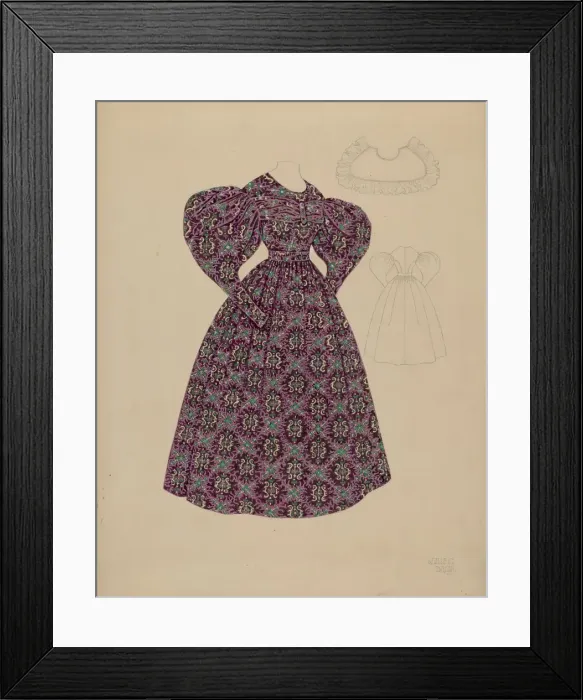 Framed Print : Dress, c. 1937. Creator: Julie C Brush