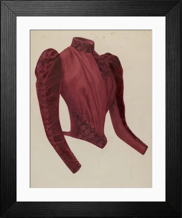 Framed Print : Shirtwaist, 1935 / 1942. Creator: Julie C Brush Framed Print : Shirtwaist, 1935 / 1942. Creator: Julie C Brush