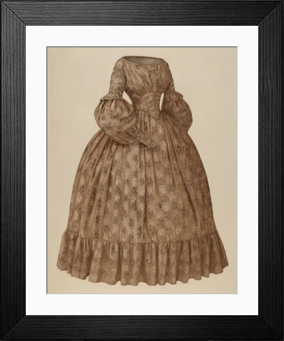 Framed Print : Dress, 1935 / 1942. Creator: Julie C Brush Framed Print : Dress, 1935 / 1942. Creator: Julie C Brush