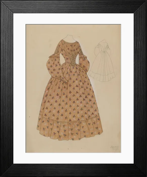 Framed Print : Dress, c. 1937. Creator: Julie C Brush Framed Print : Dress, c. 1937. Creator: Julie C Brush