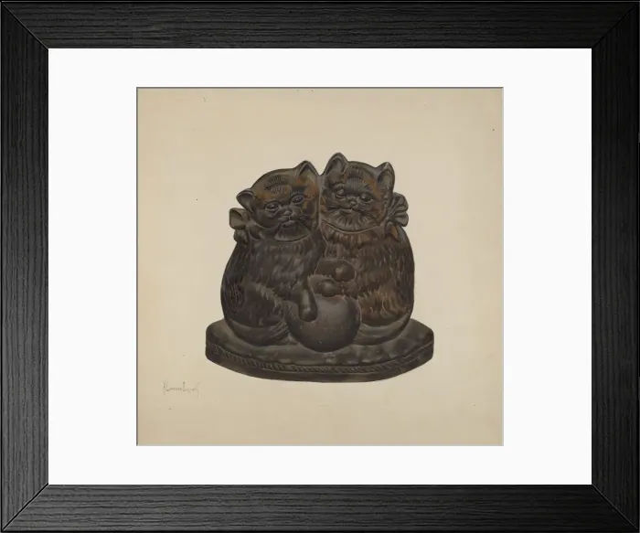 Framed Print : Door Stop, c. 1937. Creator: H. Langden Brown Framed Print : Door Stop, c. 1937. Creator: H. Langden Brown