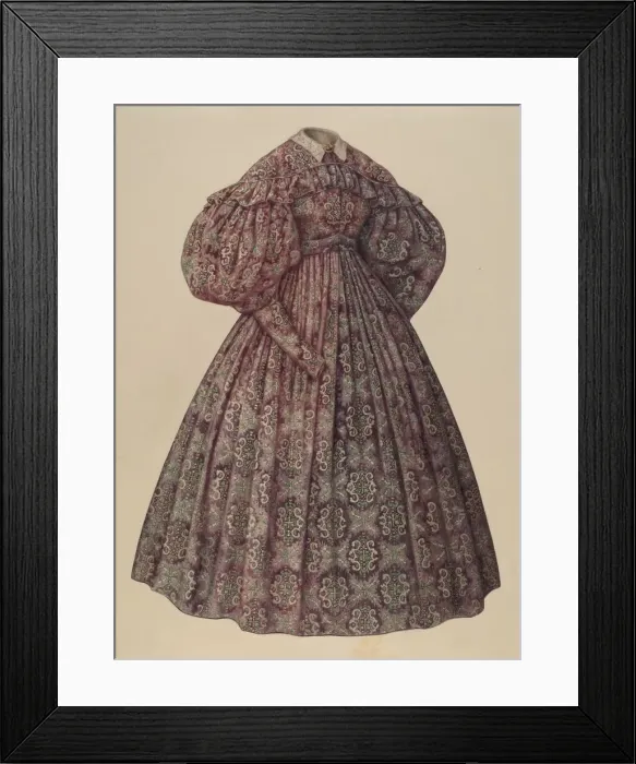 Framed Print : House Dress, 1935 / 1942. Creator: Julie C Brush Framed Print : House Dress, 1935 / 1942. Creator: Julie C Brush