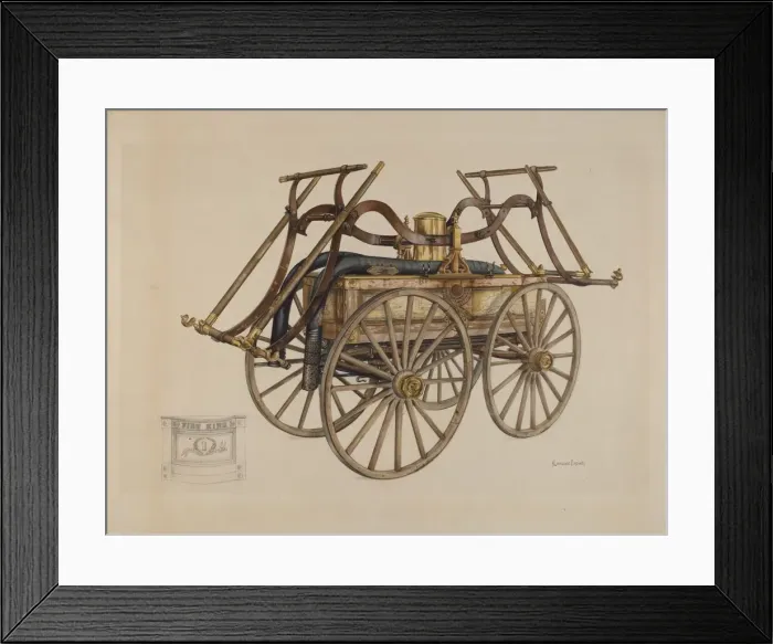 Framed Print : Fire Engine, c. 1938. Creator: H. Langden Brown Framed Print : Fire Engine, c. 1938. Creator: H. Langden Brown