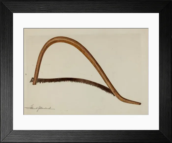 Framed Print : Saw, c. 1941. Creator: Frank Budash Framed Print : Saw, c. 1941. Creator: Frank Budash