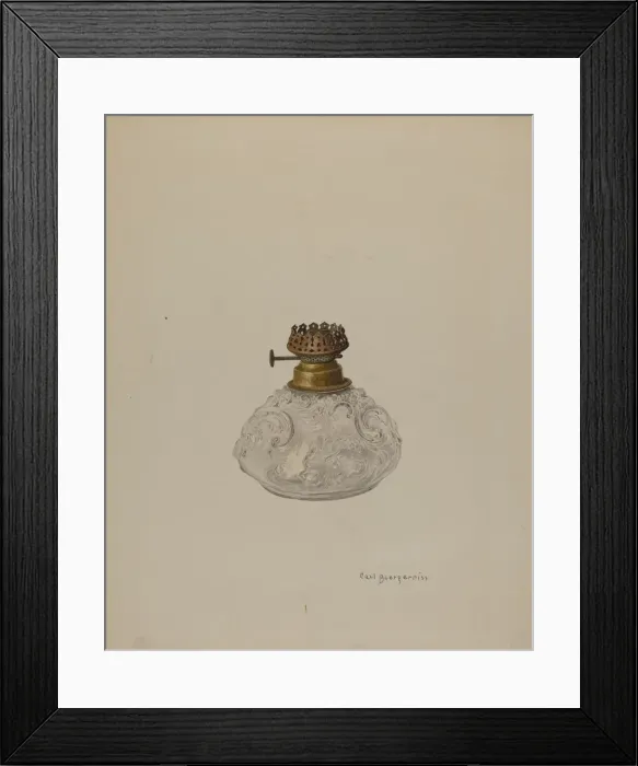 Framed Print : Lamp, c. 1940. Creator: Carl Buergerniss Framed Print : Lamp, c. 1940. Creator: Carl Buergerniss