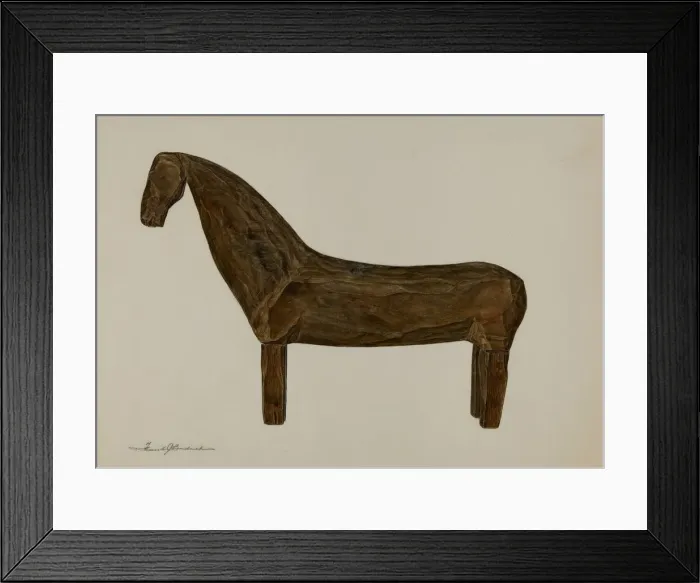 Framed Print : Toy Horse, 1935 / 1942. Creator: Frank Budash Framed Print : Toy Horse, 1935 / 1942. Creator: Frank Budash