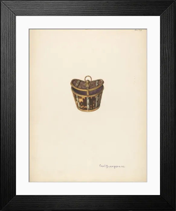 Framed Print : Box for Small Jewelry, c. 1941. Creator: Carl Buergerniss Framed Print : Box for Small Jewelry, c. 1941. Creator: Carl Buergerniss