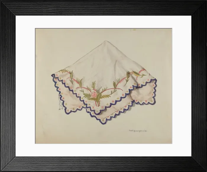 Framed Print : Pillow Slip or Case, 1935 / 1942. Creator: Carl Buergerniss Framed Print : Pillow Slip or Case, 1935 / 1942. Creator: Carl Buergerniss