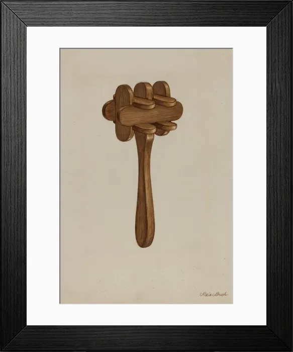 Framed Print : Rattle, 1935 / 1942. Creator: Rex F Bush Framed Print : Rattle, 1935 / 1942. Creator: Rex F Bush