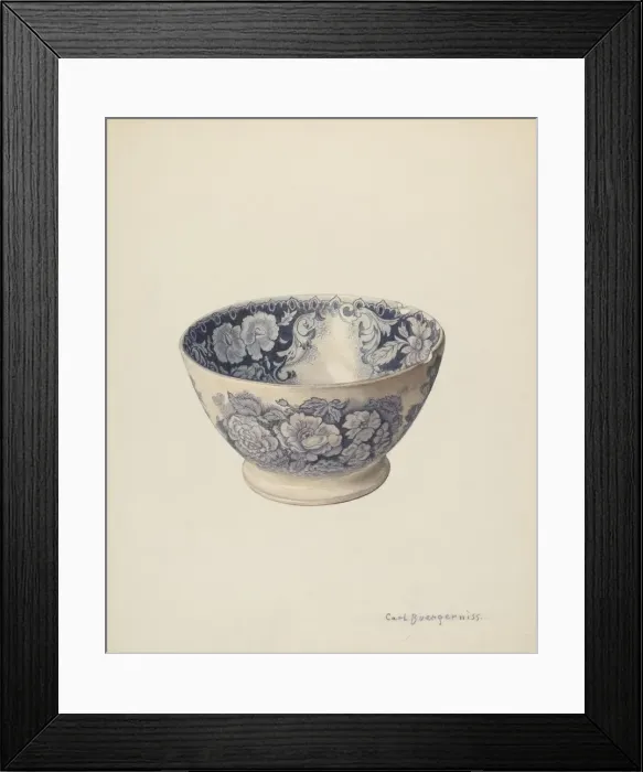 Framed Print : Bowl, 1941. Creator: Carl Buergerniss Framed Print : Bowl, 1941. Creator: Carl Buergerniss