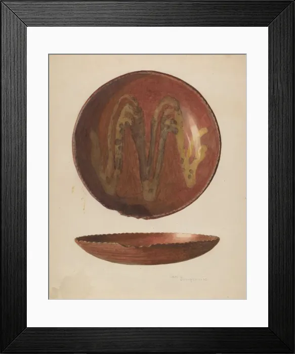 Framed Print : Pie Plate, c. 1939. Creator: Carl Buergerniss Framed Print : Pie Plate, c. 1939. Creator: Carl Buergerniss
