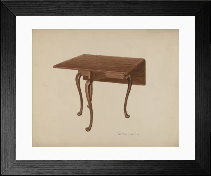Framed Print : Cherry Table, c. 1936. Creator: Carl Buergerniss Framed Print : Cherry Table, c. 1936. Creator: Carl Buergerniss