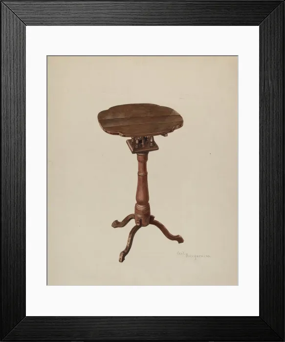 Framed Print : Candle Table, 1939. Creator: Carl Buergerniss Framed Print : Candle Table, 1939. Creator: Carl Buergerniss