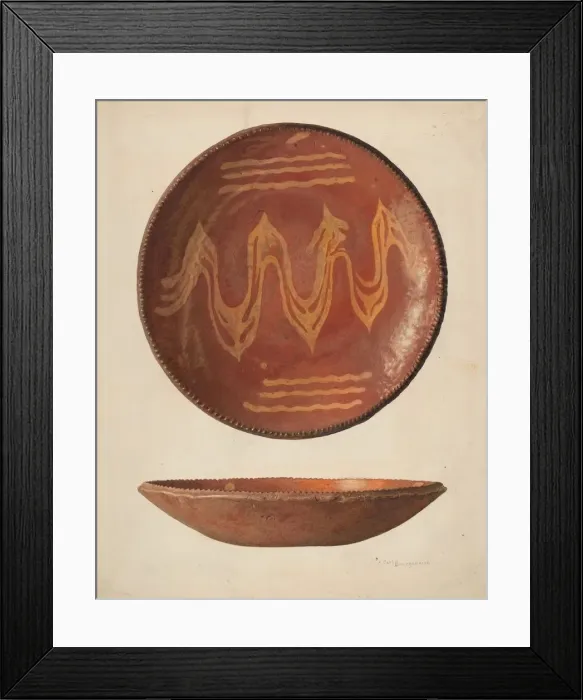 Framed Print : Pie Plate, c. 1938. Creator: Carl Buergerniss Framed Print : Pie Plate, c. 1938. Creator: Carl Buergerniss
