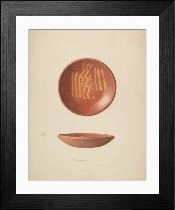 Framed Print : Small Pie Plate, c. 1939. Creator: Carl Buergerniss Framed Print : Small Pie Plate, c. 1939. Creator: Carl Buergerniss