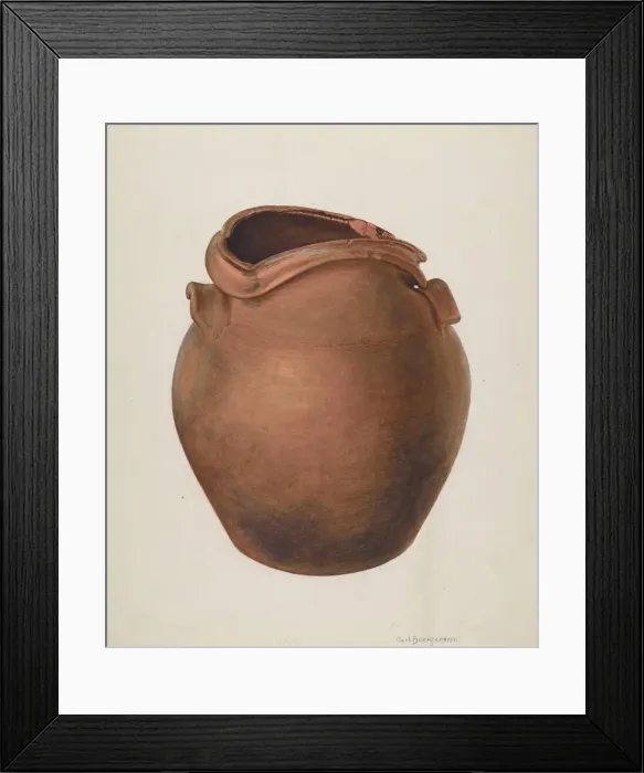 Framed Print : Jar, c. 1940. Creator: Carl Buergerniss Framed Print : Jar, c. 1940. Creator: Carl Buergerniss