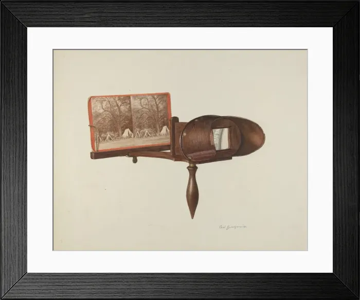 Framed Print : Stereoscope, 1940. Creator: Carl Buergerniss Framed Print : Stereoscope, 1940. Creator: Carl Buergerniss