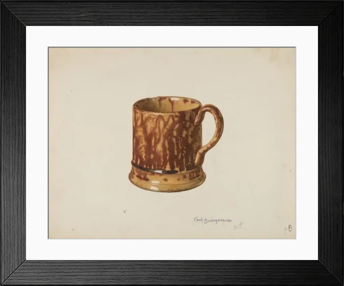 Framed Print : Mug for Table Use, c. 1940. Creator: Carl Buergerniss