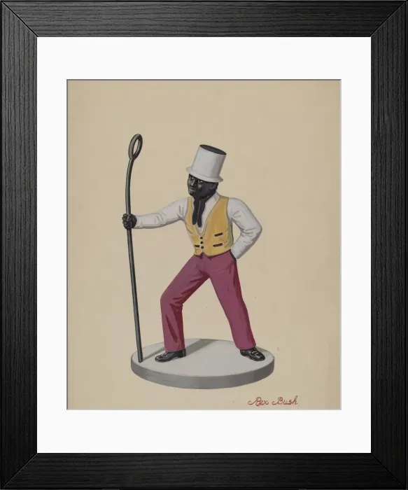 Framed Print : Cast Iron Dobbie, c. 1936. Creator: Rex F Bush Framed Print : Cast Iron Dobbie, c. 1936. Creator: Rex F Bush