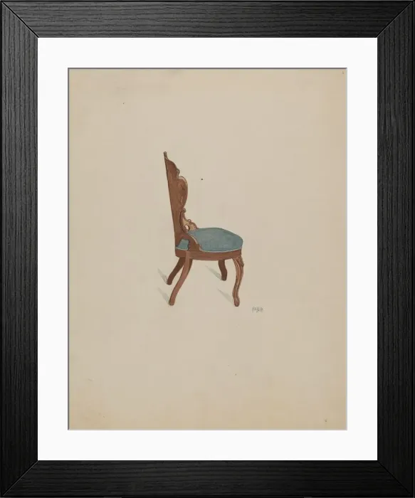 Framed Print : Rosewood Chair, c. 1936. Creator: Rex F Bush Framed Print : Rosewood Chair, c. 1936. Creator: Rex F Bush