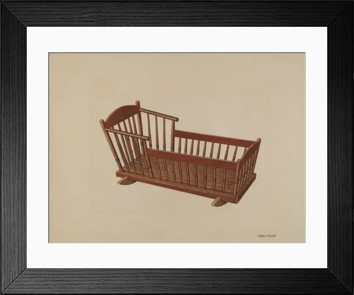 Framed Print : Cradle, c. 1938. Creator: Rex F Bush Framed Print : Cradle, c. 1938. Creator: Rex F Bush
