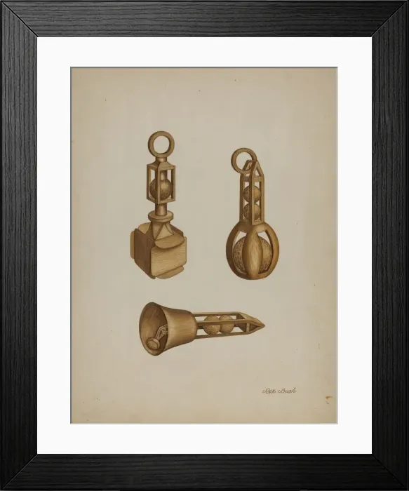 Framed Print : Wooden Toys, 1935 / 1942. Creator: Rex F Bush Framed Print : Wooden Toys, 1935 / 1942. Creator: Rex F Bush