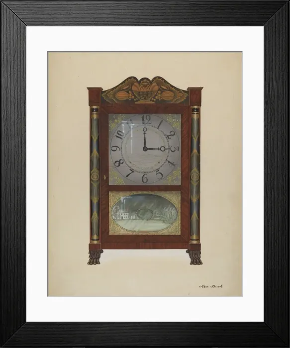 Framed Print : Clock, c. 1938. Creator: Rex F Bush