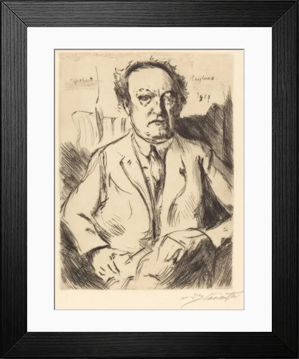 Framed Print : Portrait of the dramatist and novelist Gerhart Hauptmann, 1917 Framed Print : Portrait of the dramatist and novelist Gerhart Hauptmann, 1917