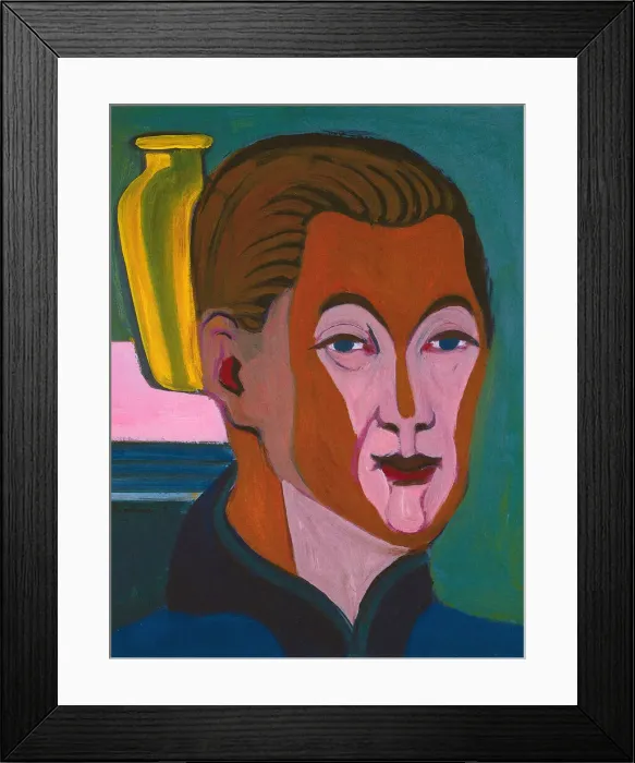 Framed Print : Self-Portrait, 1925. Creator: Kirchner, Ernst Ludwig (1880-1938) Framed Print : Self-Portrait, 1925. Creator: Kirchner, Ernst Ludwig (1880-1938)
