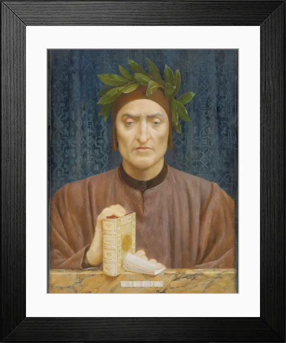 Framed Print : Dante Alighieri (1265-1321). Creator: Holiday, Henry (1839-1927) Framed Print : Dante Alighieri (1265-1321). Creator: Holiday, Henry (1839-1927)