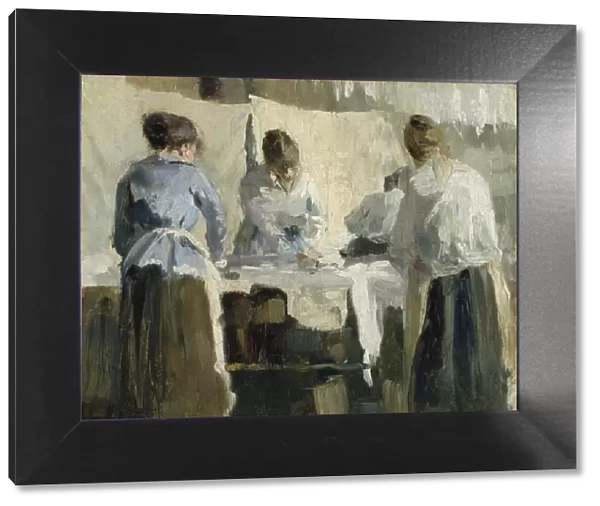 French Women Ironing, 1889. Creator: Wasastjerna, Torsten (1863-1924)