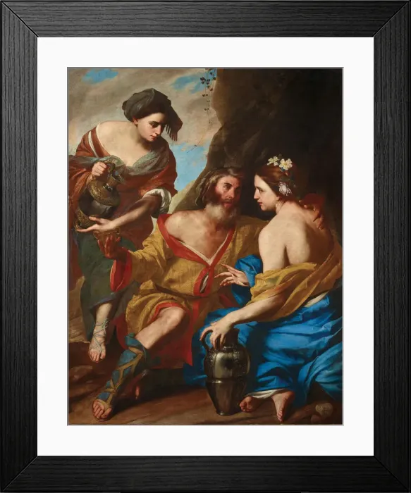 Framed Print : Lot and his Daughters, 1640s. Creator: Stanzione, Massimo (ca. 1585-ca. 1658) Framed Print : Lot and his Daughters, 1640s. Creator: Stanzione, Massimo (ca. 1585-ca. 1658)