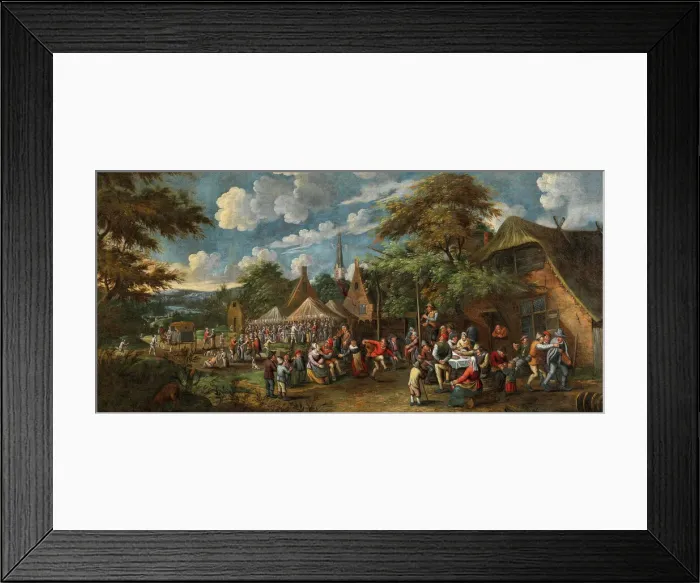Framed Print : Village fair, um 1700. Creator: Verburgh, Rutger (1678-1727) Framed Print : Village fair, um 1700. Creator: Verburgh, Rutger (1678-1727)