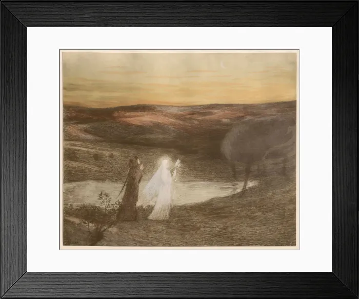 Framed Print : Dante meet Beatrice, 1898. Creator: Martin, Henri (1860-1943) Framed Print : Dante meet Beatrice, 1898. Creator: Martin, Henri (1860-1943)